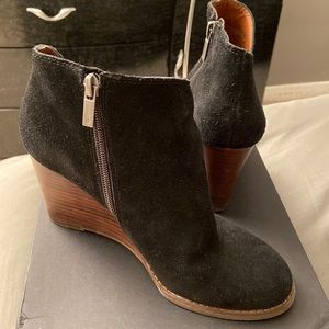 Lucky Brand Suede Wedge Bootie